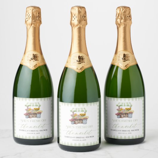 Vers Op De Markt Boerenmarkt Bruidsdouche Sparkling Wijnetiket (Flessen)