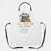 Vers Op De Markt Boerenmarkt Bruidsfeest Schort (Voorkant)