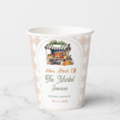 Vers Op De Markt Boerenmarkt Bruiloft Feestje  Papieren Bekers (Achterkant)