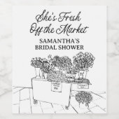 Vers Op De Markt Bruidsfeest, Boerenmarkt Wijn Etiket (Enkel label)