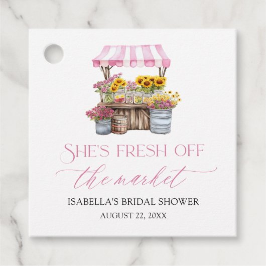 Vers Op De Markt Bruiloft Bridal Shower Bedankjes Labels (Voorkant)