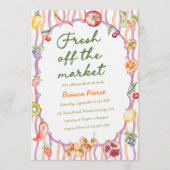 Vers Op De Markt Whimsical Bruiloftsborrel Kaart (Voorkant)