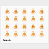 Vers Oranje sap Ronde Sticker (Vel)