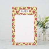 Vers papier met verse rode appels (Staand voorkant)