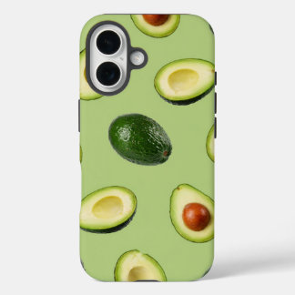 Vers patroon met avocado's iPhone 16 hoesje