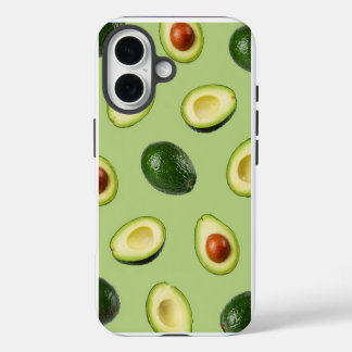 Vers patroon met avocado's iPhone 16 hoesje