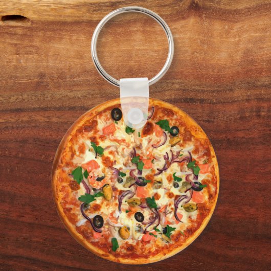 Vers Pizza Theme Sleutelhanger (Voorkant)