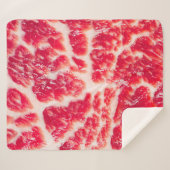 Vers rauw rundvlees steak gemarmerde vleestextuur  sherpa deken (Voorkant (horizontaal))