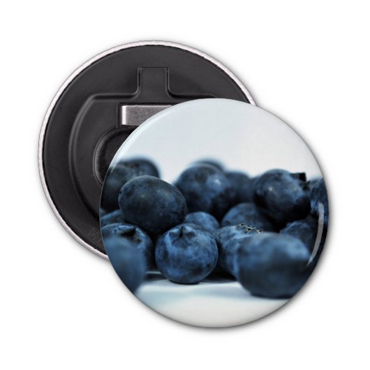 Vers rijpe blauwbessen button flesopener (Voorkant)