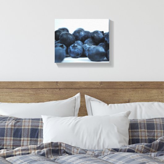 Vers rijpe blauwbessen canvas afdruk (Insitu (Slaapkamer))