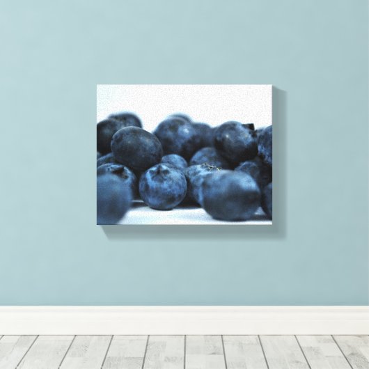 Vers rijpe blauwbessen canvas afdruk (Insitu (Houten vloer))