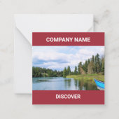 Vers rode toon in het kwadraat van QR-code Promo Notitiekaartje (Voorkant)