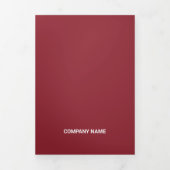 Vers rode toon uitgelijnd QR-code Tri-Fold Kaart (Cover)