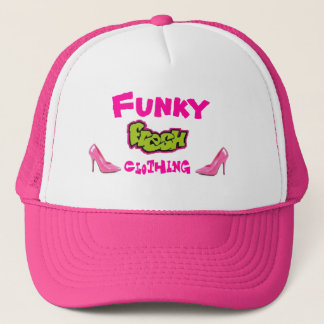vers, roze pomp, roze, funky, kleding trucker pet
