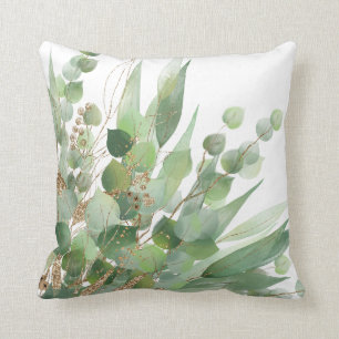 Vers Sage Green White Botanical PILLOW Kussen
