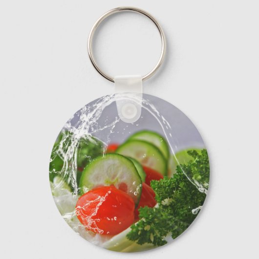 Vers salad Cucumber Tomato Sleutelhanger (Voorkant)