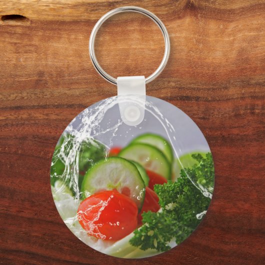 Vers salad Cucumber Tomato Sleutelhanger (Voorkant)