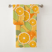 Vers Sinaasappel Citrus Grafisch Patroon Bad Handdoek (Insitu)