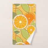 Vers Sinaasappel Citrus Grafisch Patroon Bad Handdoek (Handdoek)