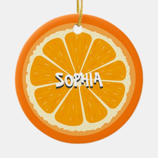 Vers Sinaasappel vruchtensap Citroensap Illustrati Keramisch Ornament (Voorkant)