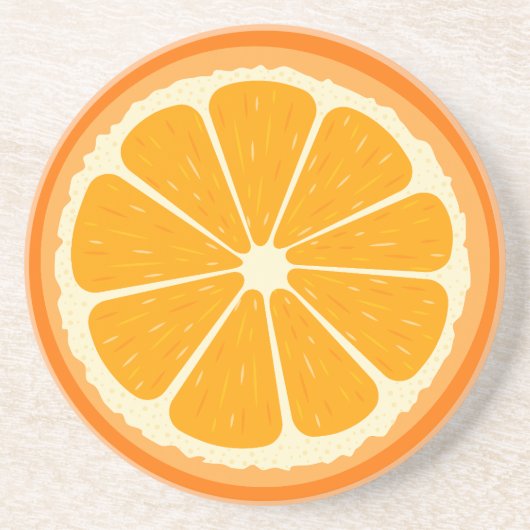 Vers Sinaasappel vruchtensap Citroensap Illustrati Zandsteen Onderzetter (Voorkant)