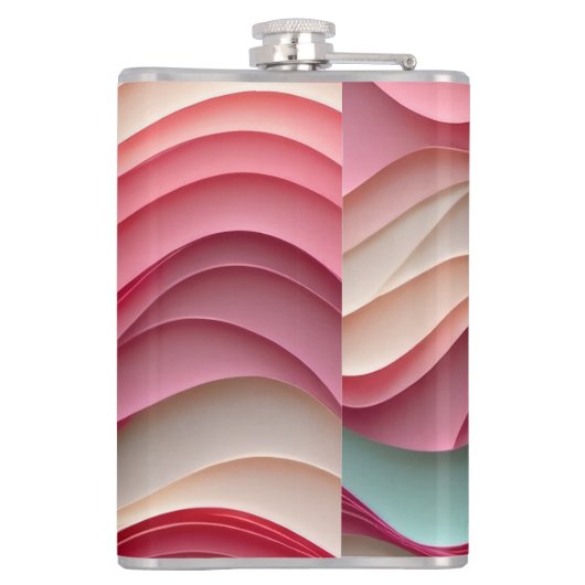 Vers Snoep gekleurde golven Heupfles (Achterkant)