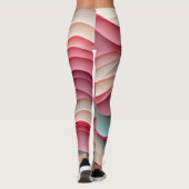 Vers Snoep gekleurde golven Leggings (Achterkant)