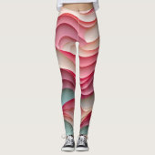 Vers Snoep gekleurde golven Leggings (Voorkant)