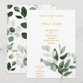 VERS SPRING BOTANICAL BOUQUET WEDDING INVITATION KAART (Voorkant / Achterkant)