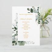 VERS SPRING-BOTANISCHE WEDDINVITATIE KAART (Staand voorkant)