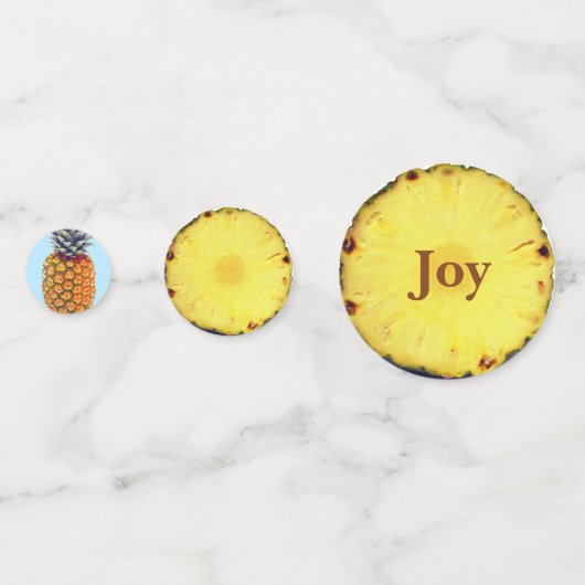 Vers tropische anananasvruchten confetti (Achterkanten)