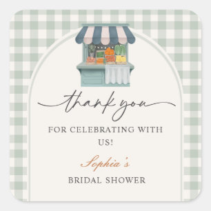  vers uit de markt Gingram Vrijgezellenfeest Vierkante Sticker