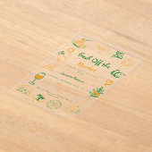 Vers uit de markt handgetrokken Vrijgezellenfeest Acryl Uitnodigingen (Laagn)