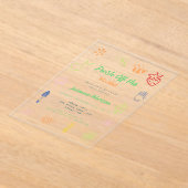 Vers uit de markt handgetrokken Vrijgezellenfeest Acryl Uitnodigingen (Laagn)