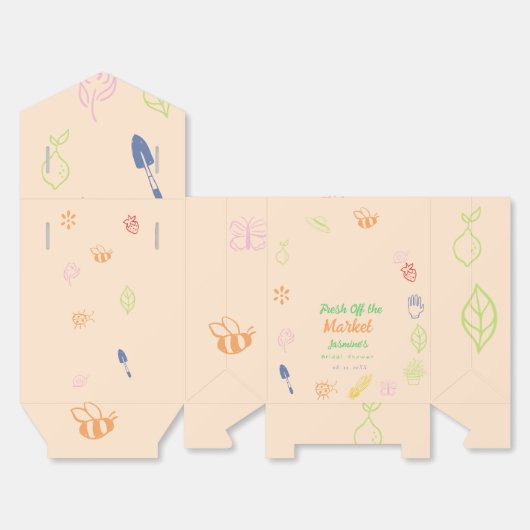 Vers uit de markt handgetrokken Vrijgezellenfeest Bedankdoosjes (Ongevouwen)