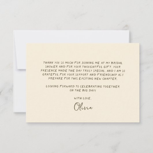 Vers uit de markt handgetrokken Vrijgezellenfeest Bedankkaart (Achterkant)