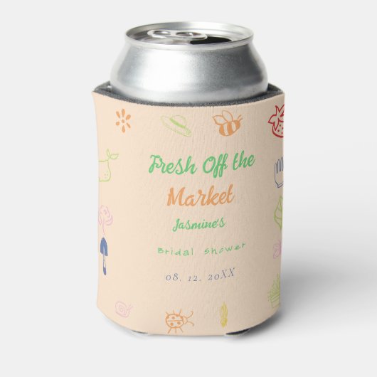 Vers uit de markt handgetrokken Vrijgezellenfeest Blikjeskoeler (Blikje Achterkant)