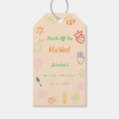 Vers uit de markt handgetrokken Vrijgezellenfeest Cadeaulabel (Voorkant)