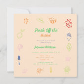 Vers uit de markt handgetrokken Vrijgezellenfeest Kaart (Voorkant)