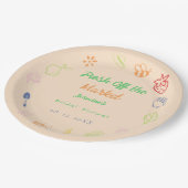 Vers uit de markt handgetrokken Vrijgezellenfeest Papieren Bordje (Gekanteld)