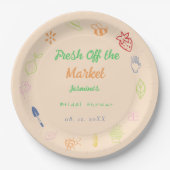 Vers uit de markt handgetrokken Vrijgezellenfeest Papieren Bordje (Voorkant)