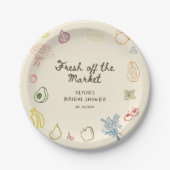 Vers uit de markt handgetrokken Vrijgezellenfeest Papieren Bordje (Voorkant)