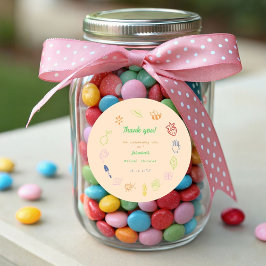 Vers uit de markt handgetrokken Vrijgezellenfeest Ronde Sticker