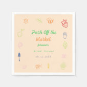 Vers uit de markt handgetrokken Vrijgezellenfeest Servet (Voorkant)