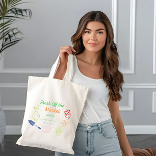 Vers uit de markt handgetrokken Vrijgezellenfeest Tote Bag