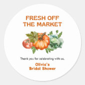 Vers uit de markt Vrijgezellenfeest dank u Ronde Sticker (Voorkant)