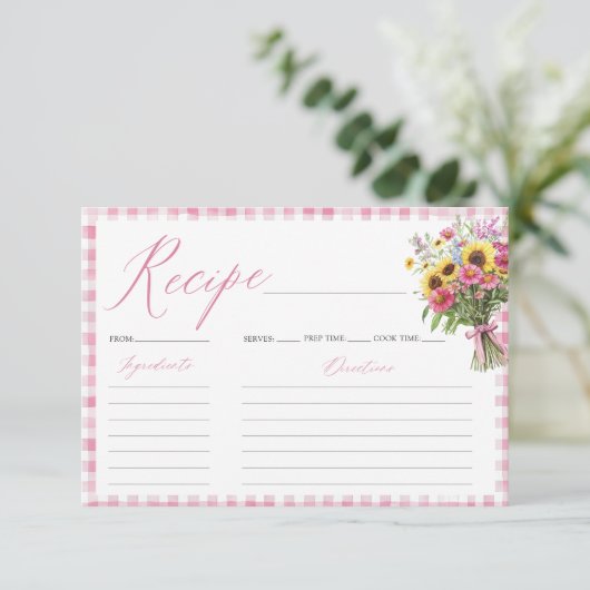 Vers uit de markt Vrijgezellenfeest Recept Kaart (Staand voorkant)