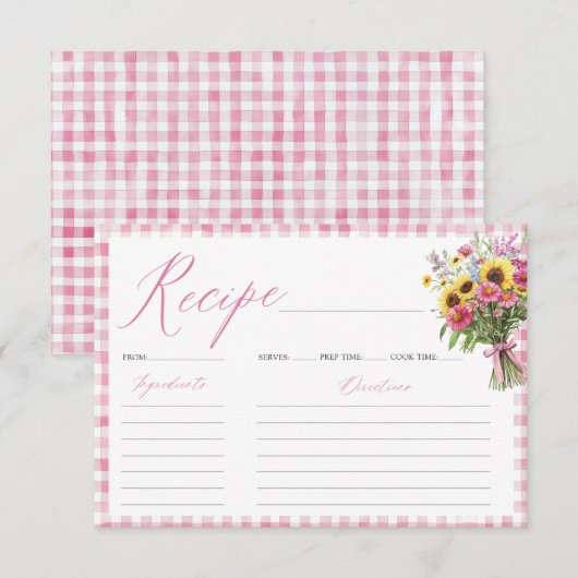 Vers uit de markt Vrijgezellenfeest Recept Kaart (Voorkant / Achterkant)