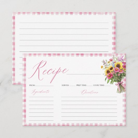 Vers uit de markt Vrijgezellenfeest Recept Kaart (Voorkant / Achterkant)