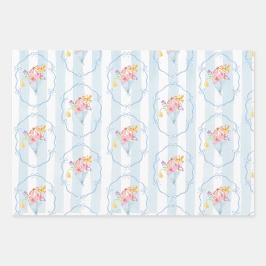 Vers Uit de markt Whimsical Floral Pastel Inpakpapier Vel (Voorkant)